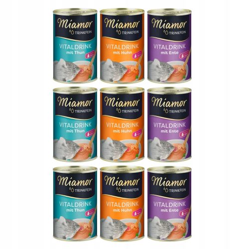 Konzerv macskáknak - Miamor Vitaldrink ízek keveréke macskáknak 9x135ml