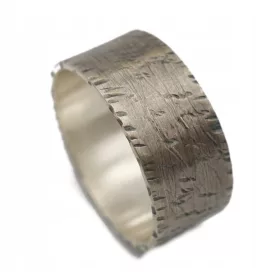  Széles férfi ezüst karikagyűrű - 925 ezüst - 1,0 cm