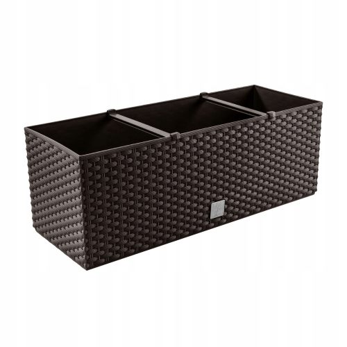  Pafen virágcserép 51,5 cm x 19,5 x 18,5 cm műanyag barna és bézs árnyalatú