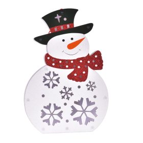   Karácsonyi gyertyatartó, lámpás - 784 HÓEMBER SÁLLAL KARÁCSONYI DÍSZLÁMPA