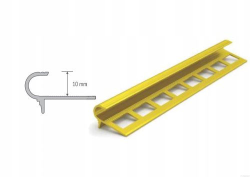 Lépcső élvédő profilok - Mg/100 cm -es sárgaréz szalag