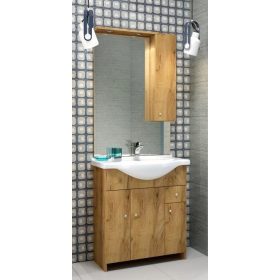    SZEKRÉNY MOSÓVAL 75cm + TÜKÖR VILÁGÍTÁSSAL + SZEKRÉNY