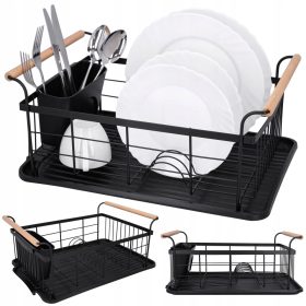   Edény szárító - Fekete csepegtető szárító edényekhez