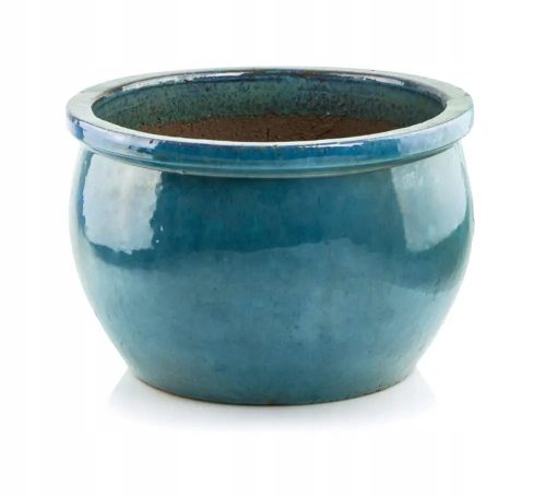  Polnix virágcserép 28 cm x 28 x 16 cm átmérő 28 cm kerámia zöld árnyalatok