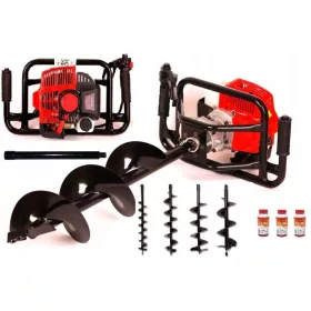 Benzincsigás fúróberendezés 7KM + 4 fúró + 50CM