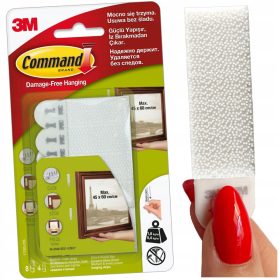   Fali kampó - Command tépőzár képek felakasztásához, 17203, 8 db közepes + 4 db kis készlet, 5,4 kg