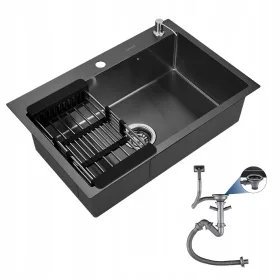  Mosogató - 68x45 cm -es mosogató az Inox+Siphon+dózer konyhai mosogató