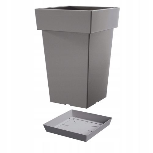  Prosperplast virágcserép 43,9 cm x 28,9 x 43,9 cm műanyag szürke és ezüst árnyalatú