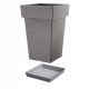  Prosperplast virágcserép 43,9 cm x 28,9 x 43,9 cm műanyag szürke és ezüst árnyalatú
