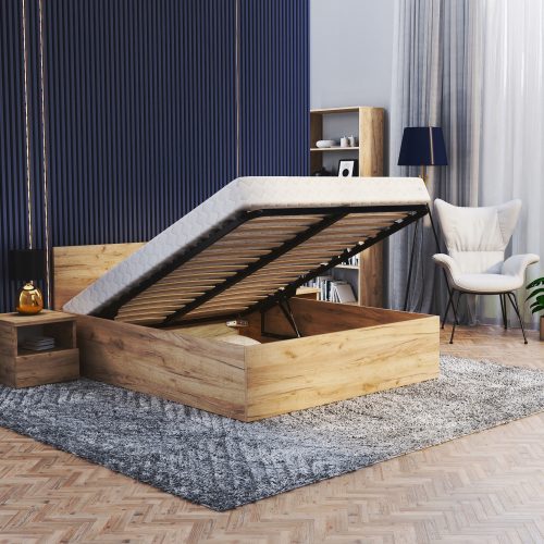 Ágy 140x200 fém keret + panama mm matrac
