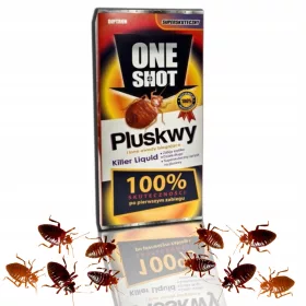    Folyadék csótányok, kullancsok, szúnyogok, lepkék, hangyák, legyek, darazsak, pókok, bolhák, poloskák, ezüsthal ellen One Shot 0,06 kg 50 ml