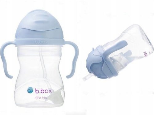 Bögre, üveg csecsemőnek - Bbox innovatív vizes palack Bubblegum 6m+ szalmával