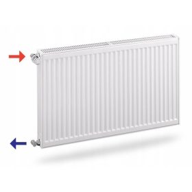    Acéllemez radiátor Purmo 2227 W fehér 1400 x 550 x 102 mm - oldalsó csatlakozás