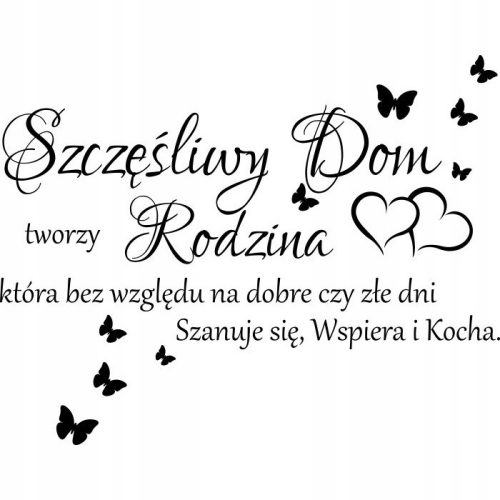  Falimatricák Happy Home idézettel