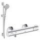 Hansgrohe Vernis Blend exponált zuhanykészlet + Grohe Grohtherm 800 króm zuhanycsaptelep