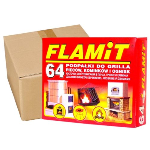  FLAMIT GYÚJTÓ GRILLBE, KEZELHEZ, KANDALLÓHOZ, FEHÉR 64 KOCKÁBAN