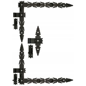   Tartozékok kerítésekhez - Dekoratív kovácsolt szögletes csuklópánt az ajtóhoz 800x460 mm 6el