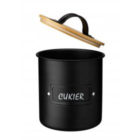   Élelmiszertartó - Galicja Barri cukortartó 0,9 l 11,8x15,2 cm fekete