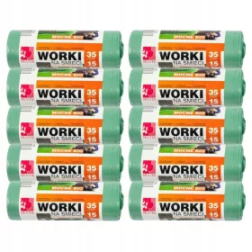   Szemeteszsákok - 10x BIOLÓGIAI BONTÓ SZEMÉTZSÁK 35L 15 DB