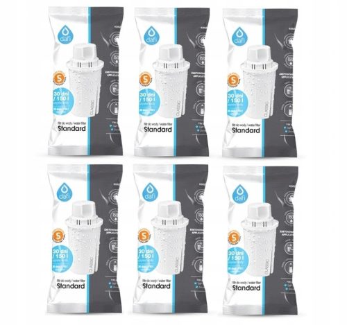 Vízszűrő utántöltés - 6 DB DAFI CLASSIC SZŰRŐBETÉT BRITA CRYSTALHOZ