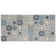 Patchwork 3D falpanelek PVC BURKOLAT KÉK MATT