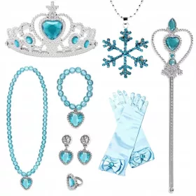   Lány jelmez - Crown Scepter kesztyűkészlet Elsa anna 8 rész