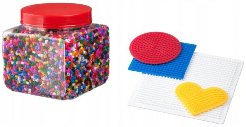 Kreatív játék - IKEA PYSSLA vasaló gyöngyök + 4 forma