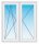 Ablak - Dupla üvegezésű PVC ablak fehér RU+R 120x140 1165x1335