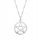  Ezüst pentagramos nyaklánc, fehér pentacle csillag