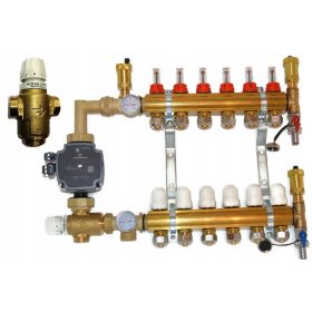  8-as elosztó szivattyúcsoporttal padlófűtéshez 2,3 kvs