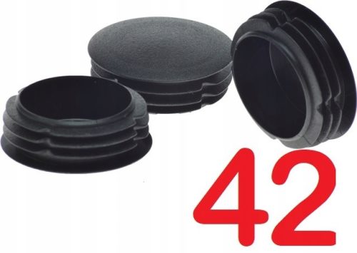 Kerítés háló, drótfonat - Plug fi 42, csősapkák, fekete dugók, 100 db