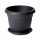  Prosperplast virágcserép 35 cm x 35 x 27,5 cm átmérő 35 cm műanyag barna és bézs árnyalatú + Prosperplast virágcserép állvány 29 cm műanyag