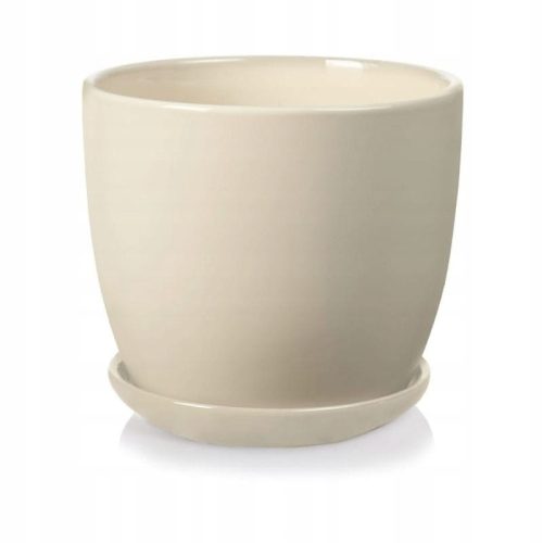 Polnix virágcserép 18 cm x 20 x 18 cm átmérőjű 20 cm kerámia krém