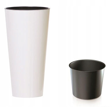  Prosperplast virágcserép 20 cm x 20 x 38,1 cm átmérője 20 cm műanyag fehér