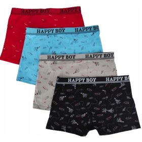   Gyermek bugyi, boxer - 4-Pack Boys 'Boxer síkokkal 140-146