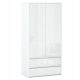 Szekrény szekrény 90 cm 2d2sz White High Glos
