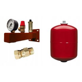    SET HMV tágulási tartály 19l IBO + központi fűtés acélcsoport + gyorscsatlakozó