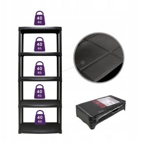    ArtPlast műanyag raktári polc 176 x 80 x 40 cm max. 40 kg polconként