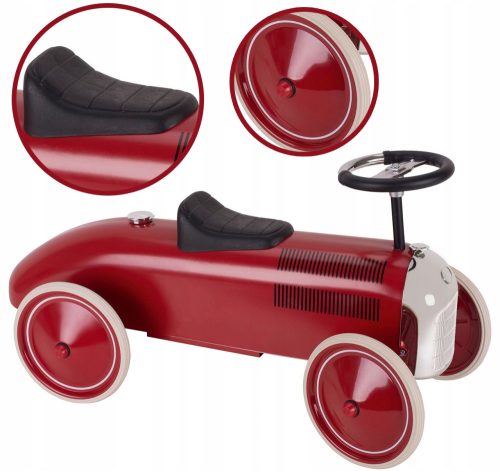  RETRO Játékautó Gyermekeknek, PIROS KRÓM AUTÓ