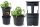  Prosperplast virágcserép 29,5 cm x 29,5 x 23,6 cm átmérő 29,5 cm műanyag fekete