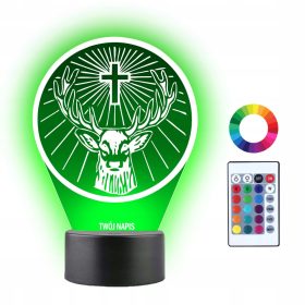   Gyermek éjszakai lámpa - Jagermeister éjszakai lámpa Jagermeister Jager 3D LED metszet neve