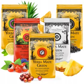   Yerba Mate Green Super Mix trópusi energia guarana mas iq intelligens 1 kg