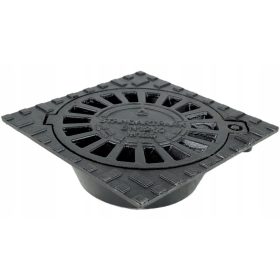   Ipari öntöttvas pontú vízelvezető rács padlólefolyó 250x250mm M125