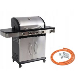   Gáz grillsütő . 4,5 kW Yato rozsdamentes rozsdamentes rozsdamentes gázrács