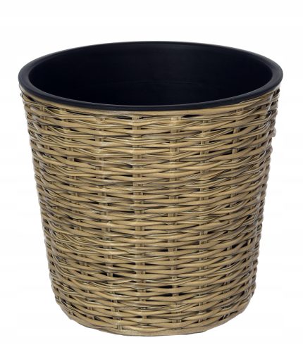  OTE virágcserép 33,5 cm x 25 x 31 cm átmérőjű 33 cm műanyag barna és bézs árnyalatú