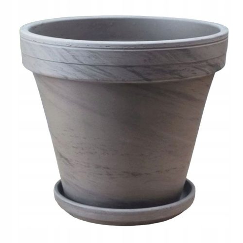  Spang virágcserép 20 cm x 20 x 17,6 cm átmérő 20 cm kerámia grafit, szürke és ezüst árnyalatai, többszínű