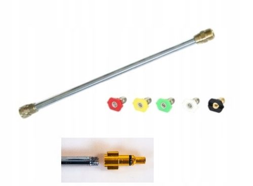 Hosszabbító rúd magasnyomású mosóhoz - Fém lance 46 cm +lavor bajonettmosás fúvókák