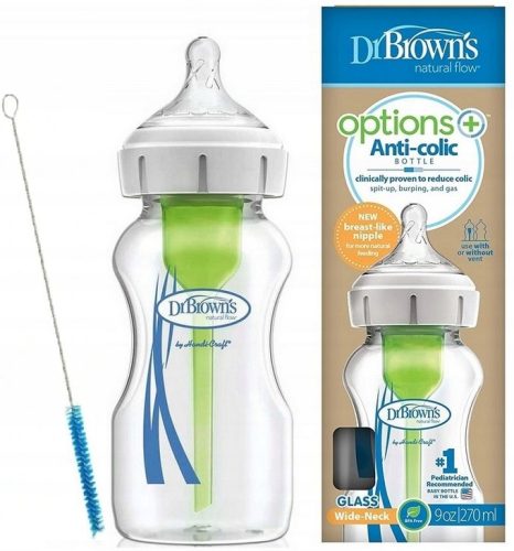 Bébiüveg - Széles üvegpalack OPCIÓK+270 ml Dr Brown's