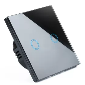   Dupla érintéskapcsoló, süllyesztett Interlook fekete SW86-2-BLACK