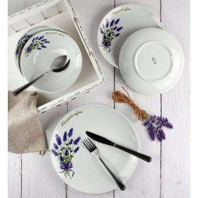   Porcelán edények - Lubiana Lawenda vacsora és kávé felszolgálás, 18 db.